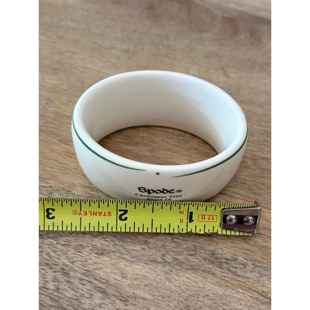 Spode Christmas Tree Napkin Ring Ceramic Oval Holiday Decor